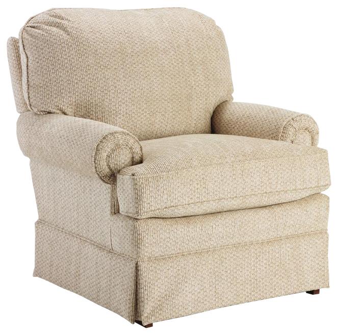 Studio 47 Braxton Swivel Glider Club Chair with Welt Cord Trim Morris